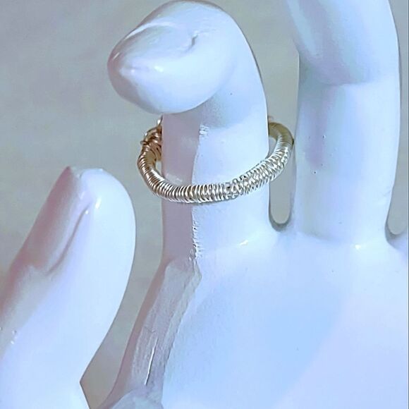 NATURAL CARNELIAN POLISHED STONE WIRE WRAPPED RING WOMEN'S SIZE 8 - Picture 6 of 8